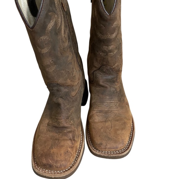 Old West Kids Square Toe Western Boot Size 13.5D boxFJ - Picture 3 of 8